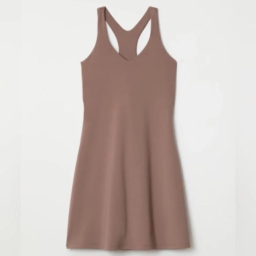 Girlfriend Collective Lola V-Neck Dress Fog 5X - Picture 1 of 16